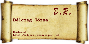 Délczeg Rózsa névjegykártya