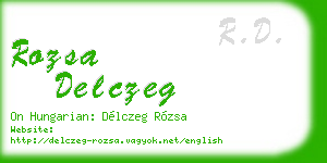 rozsa delczeg business card