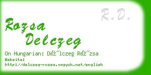 rozsa delczeg business card